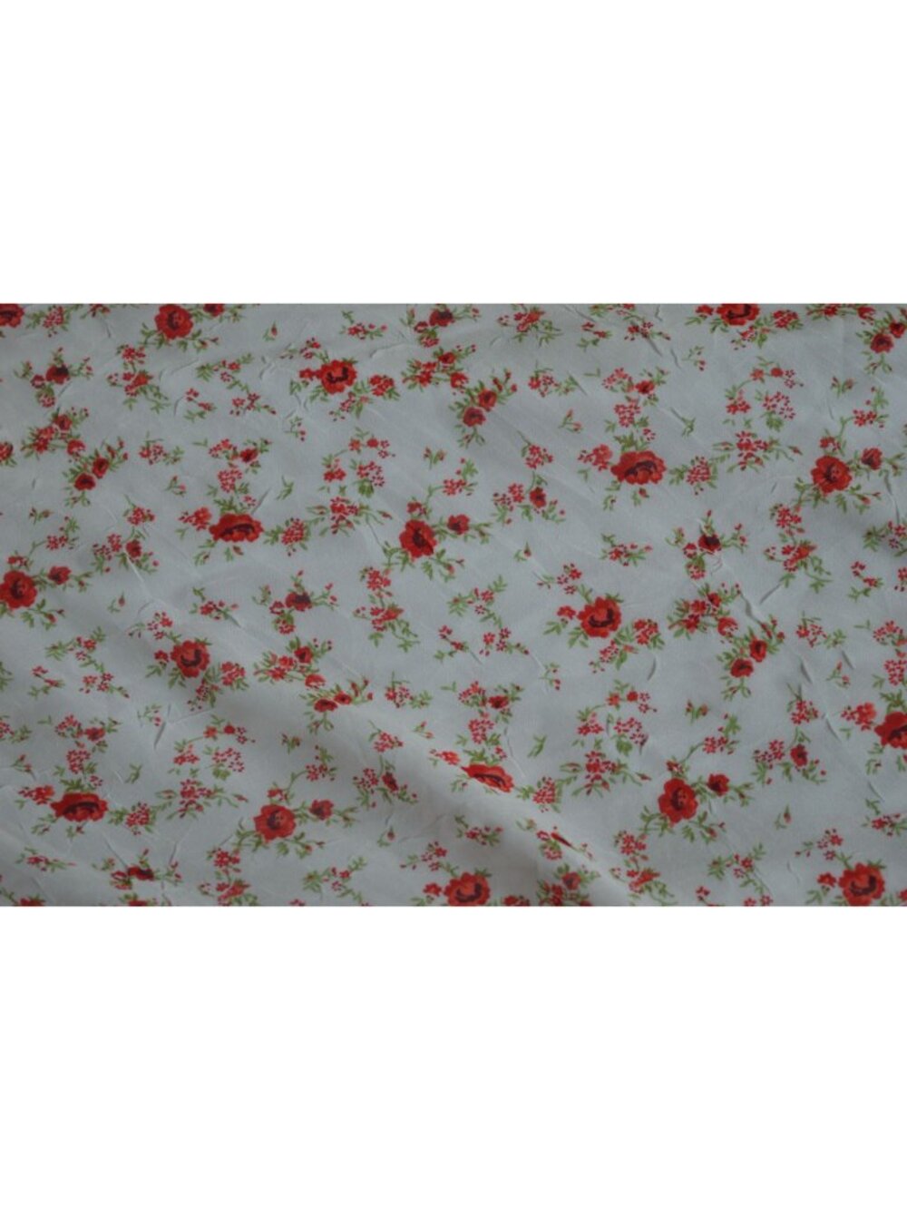 Vintage Y2K Monteau Red White Micro Floral Maxi Dress Womens Size XS Cottagecore - Picture 6 of 8